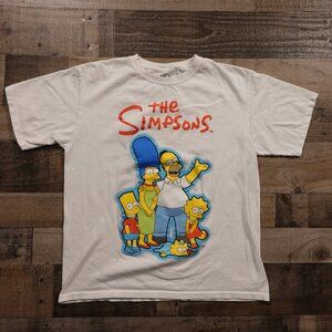 The Simpsons Family Graphic‎ Tee Men’s Size Large White